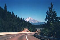Mt. Shasta as seen from the south on Highway I-5