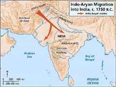 Indo-Aryan Migration into India, c. 1750 B.C.
