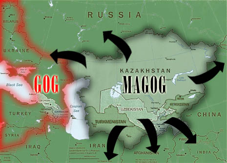 Estimated area of control of Magog, son of Japheth (Central Asia)