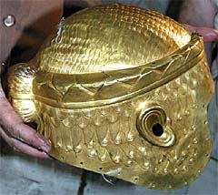 Golden Helmet of King Mes-Kalam-Dug (2450 B.C.), Ur