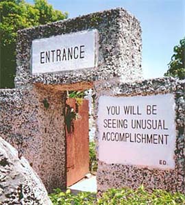 Entrance to Coral Castle. Image © Mysterious World. All Rights Reserved.